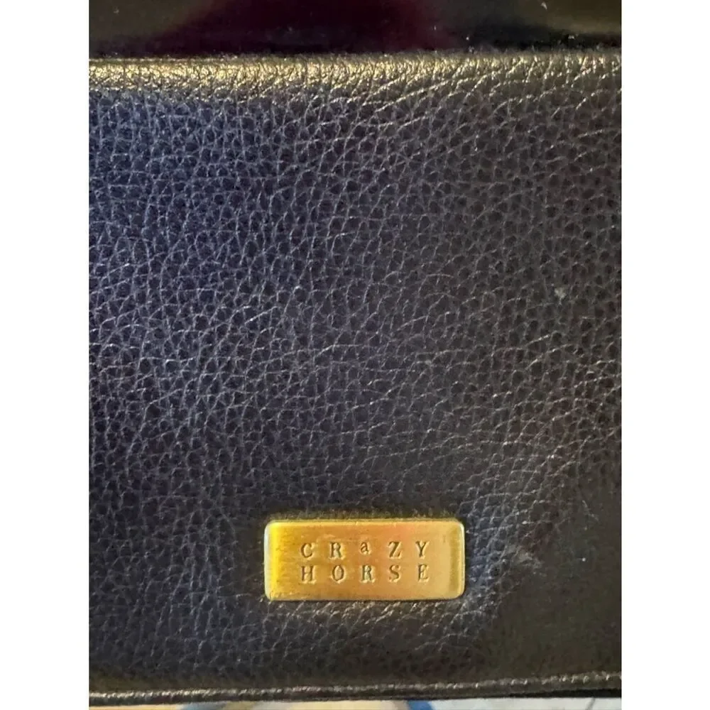 Crazy Horse Vegan Leather and Vinyl Crossbody Bag